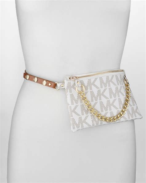 michael kors white belt bag